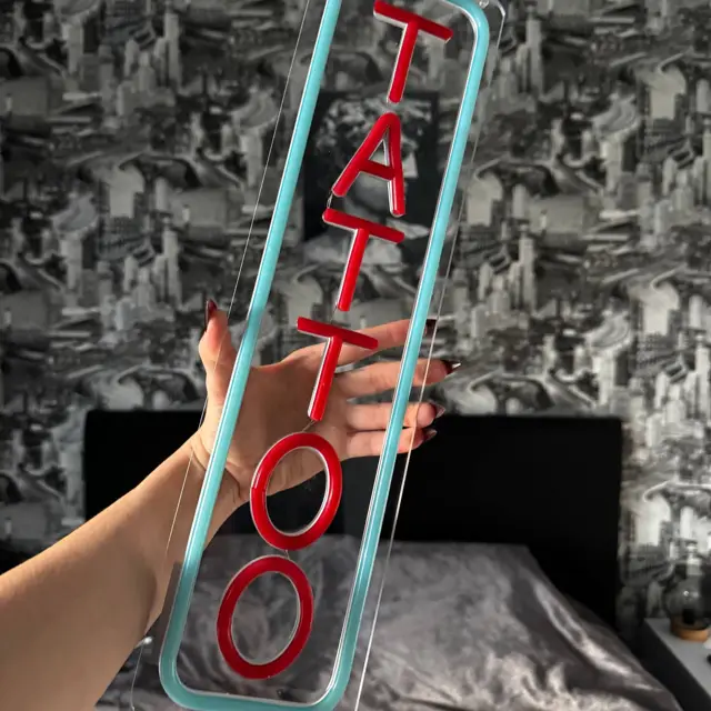 Лед вивіска тату: світлодіодна табличка Tattoo для салону